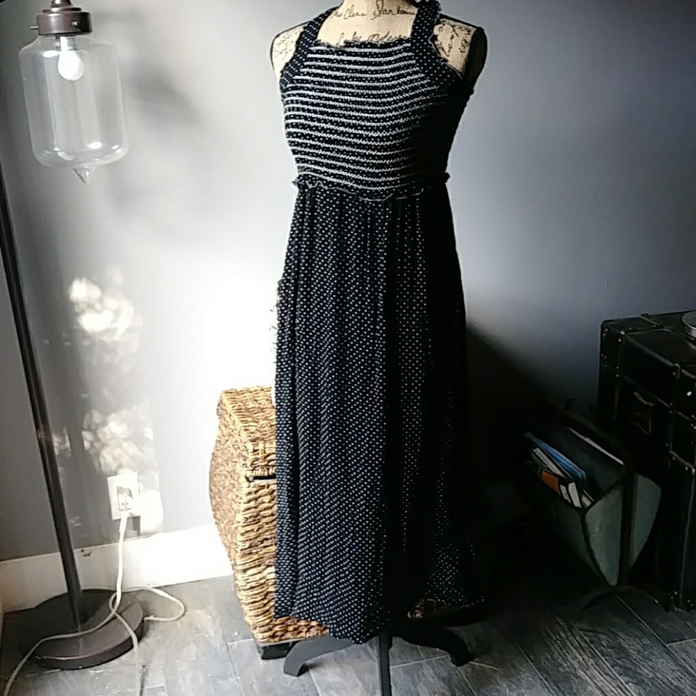 Urban Outfitters Black and White Polka Dot Halter